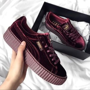 Puma x Rihanna Fenty Creeper Velvet Burgundy